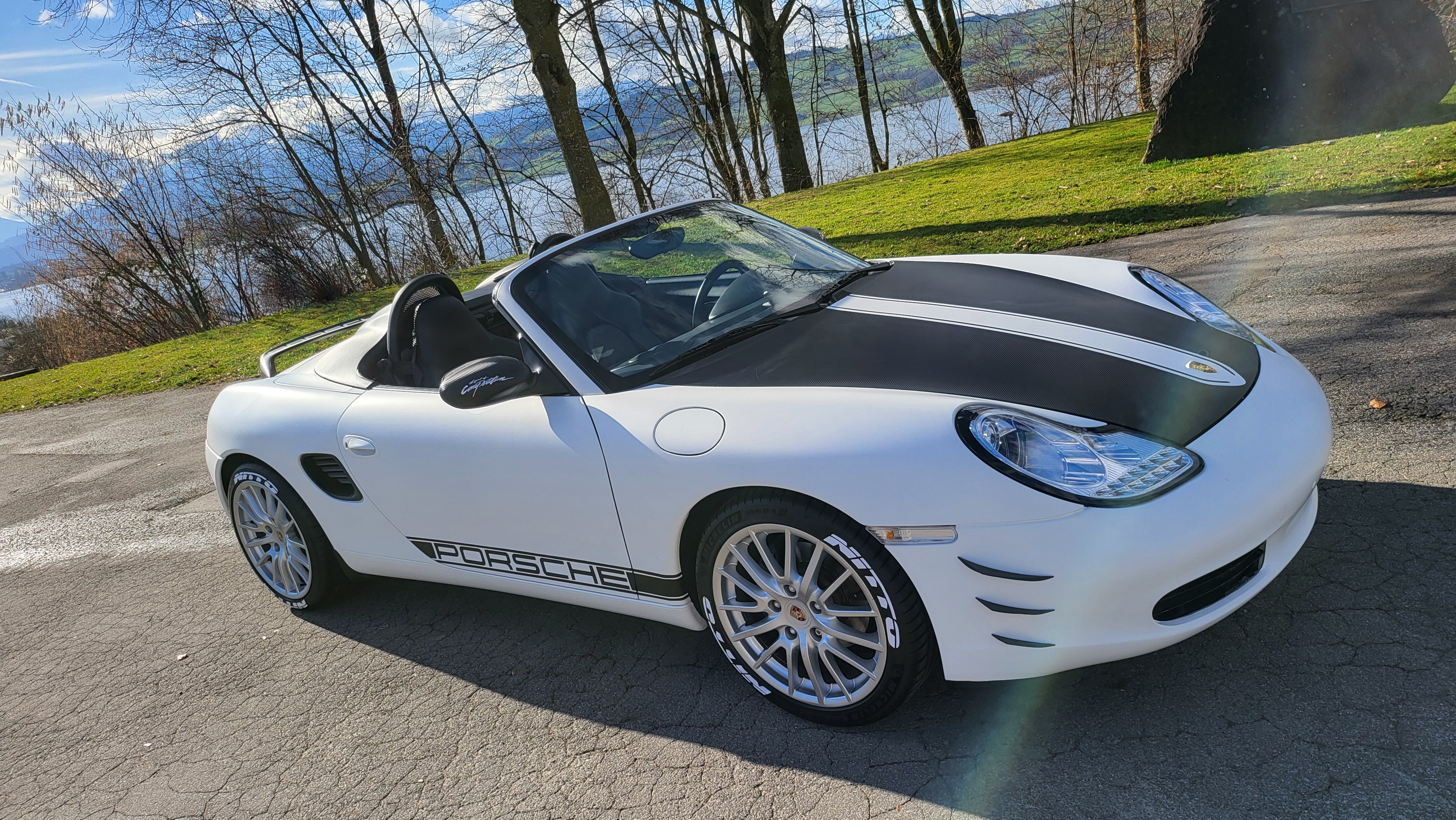 Porsche Boxster Weiß Matt Racing Look